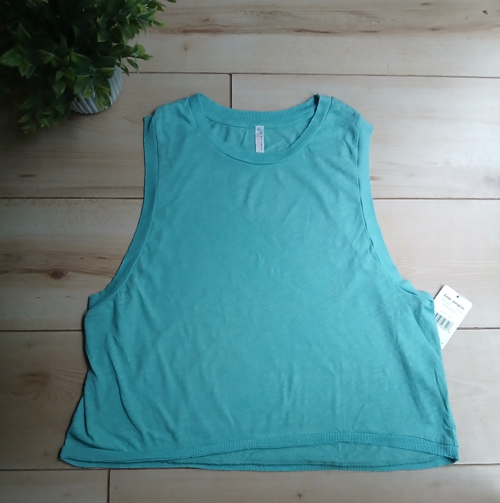 NWT Free People Teal/Green Sleeveless Women's Top Size Medium